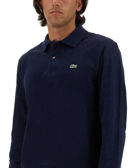 Lacoste Blue Long-Sleeved L.12.12 Original Polo for men