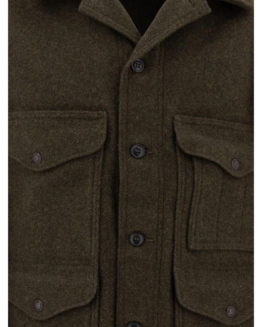 Filson Black "Mackinaw" Short Coat for men