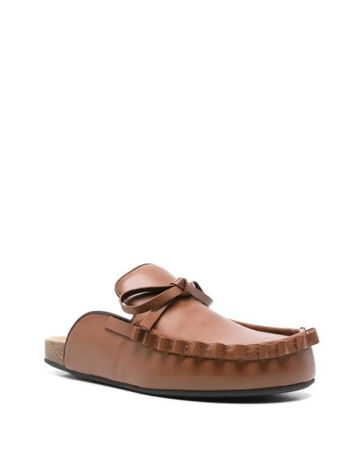 J.W. Anderson Brown Ruffle Loafer W