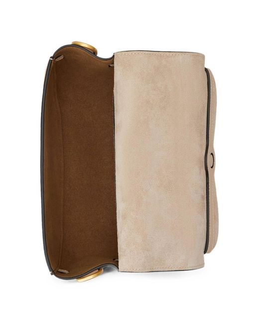 Tod's Natural T Signature Mini Leather Shoulder Bag