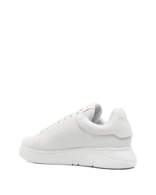 Emporio Armani White Leather Sneakers for men
