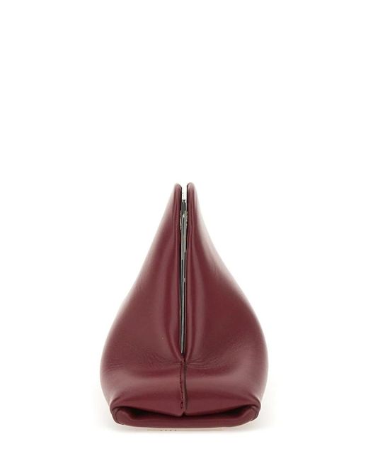 The Attico Red Clutch Day Off Small