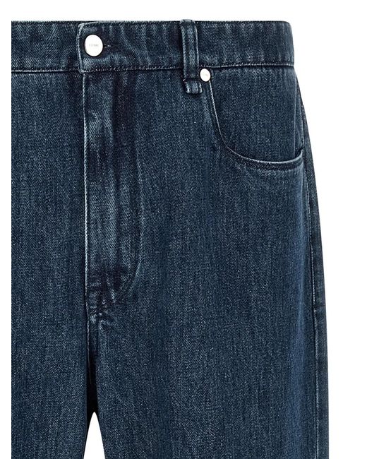Fendi Blue Ff Inner Jeans for men