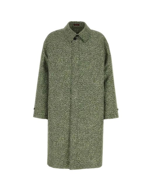 Gucci Green Printed Poplin Coat for men