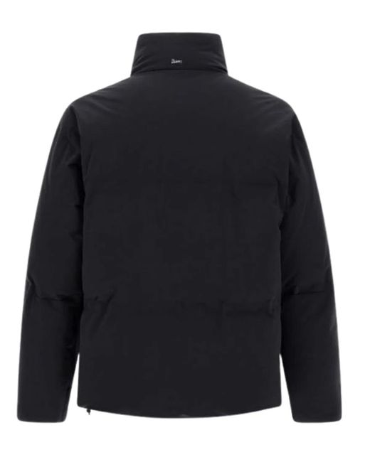 Herno Blue New Impact High-Neck Short Down Jacket for men