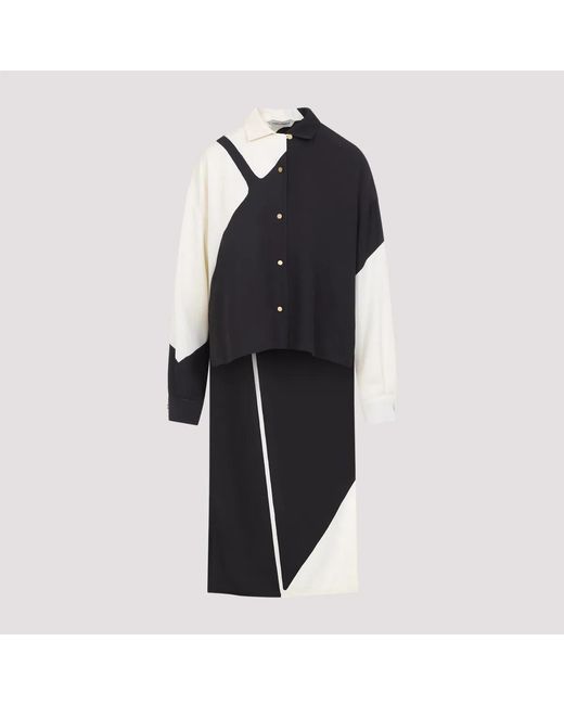 Alberta Ferretti Black Twill Shirt