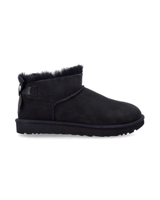 Ugg Black Ultra Mini Bailey Bow