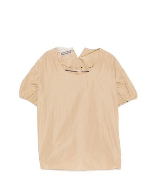 Susanne Bommer Natural Round Neck Short Sleeves