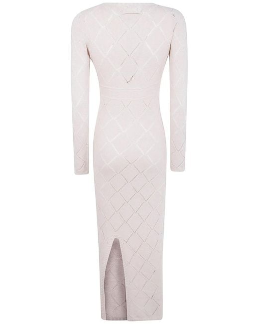 Twinset White Long Sleeve Dress