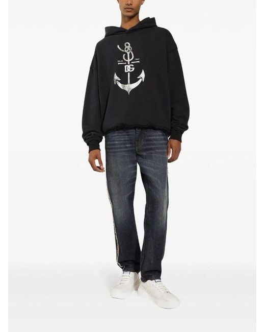 Dolce & Gabbana Black Dolce & Gabbana Sweatshirt With Print for men
