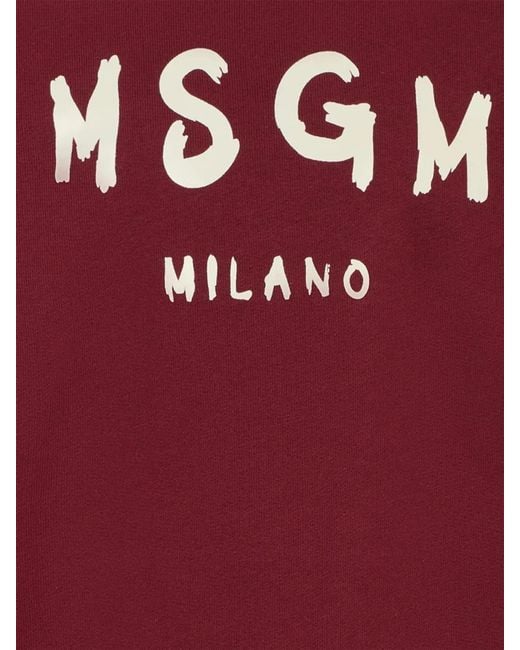 MSGM Red Jersey With Logo