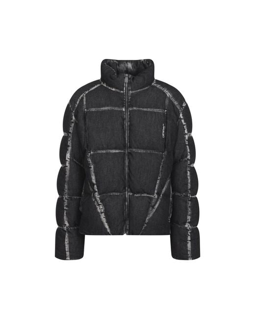Off-White c/o Virgil Abloh Black Highlighted Bookish Racing Puffer for men