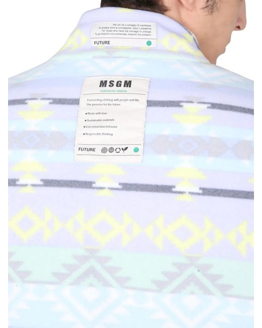 MSGM Blue Fantastic Jacket for men