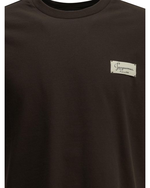 Jacquemus Black "Le Montaigne Mc" Crew-Neck T-Shirt for men