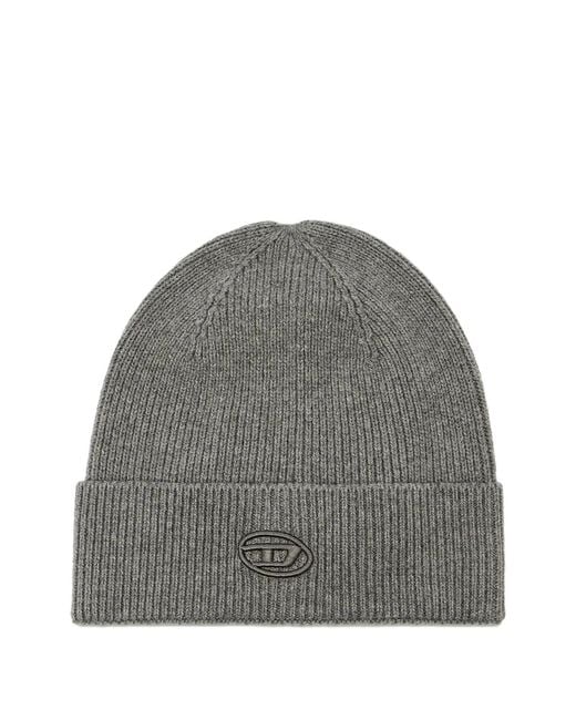 DIESEL Gray K-Coder-Fully B Beanie for men