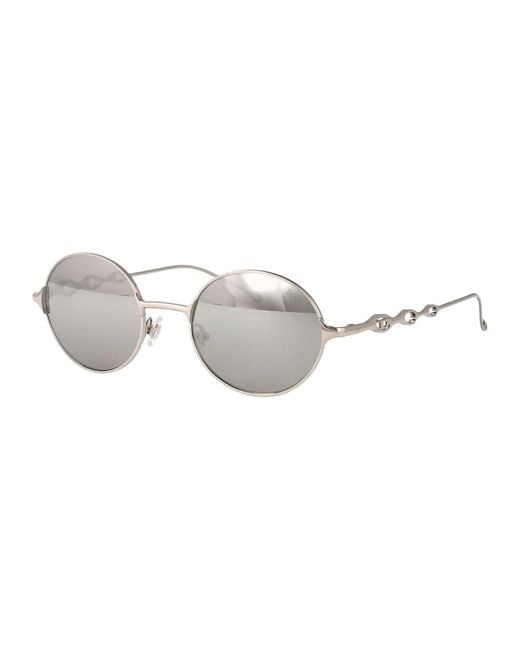 DIESEL Gray Metal Sunglasses