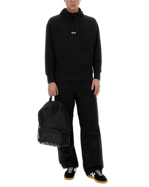 MSGM Black Hoodie for men