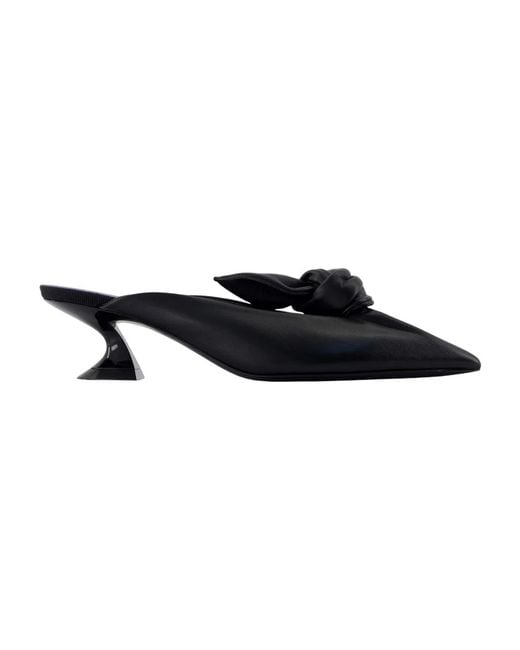 Lanvin Black Kitten Bow Pumps