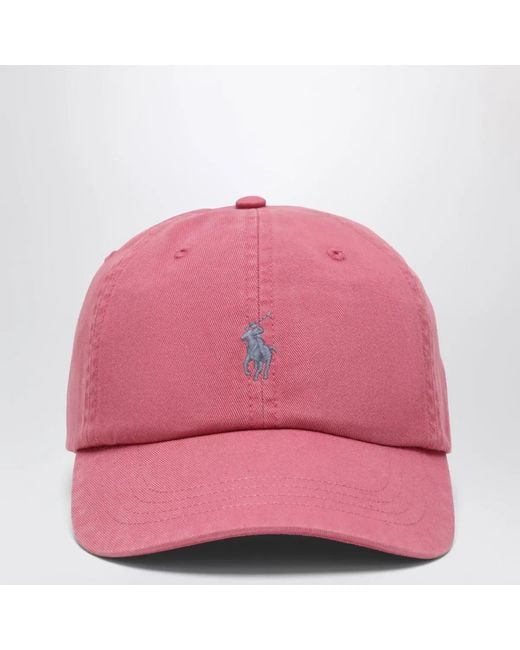 Polo Ralph Lauren Pink Baseball Cap With Logo for men