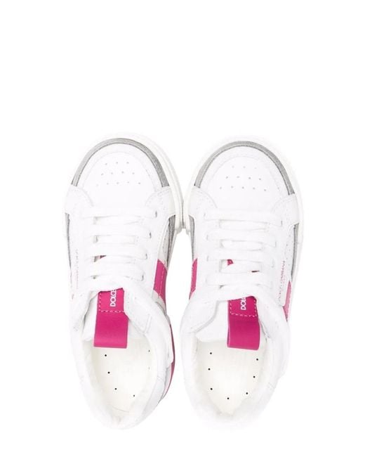Dolce & Gabbana White Dolce & Gabbana Low Lace-Up Sneaker
