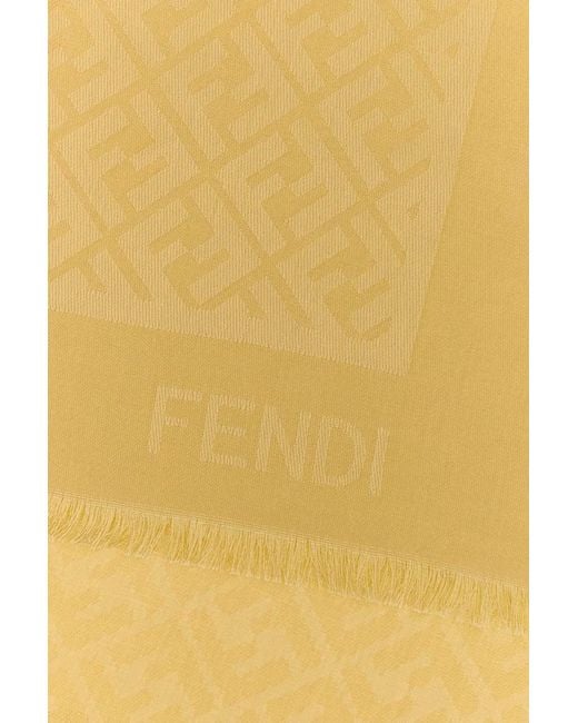 Fendi Yellow Scialle Ff