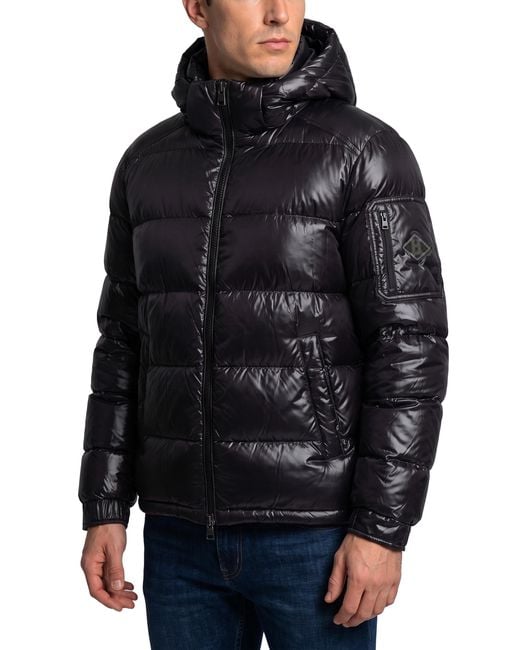 Herno Black Polar Tech Hooded Down Jacket for men