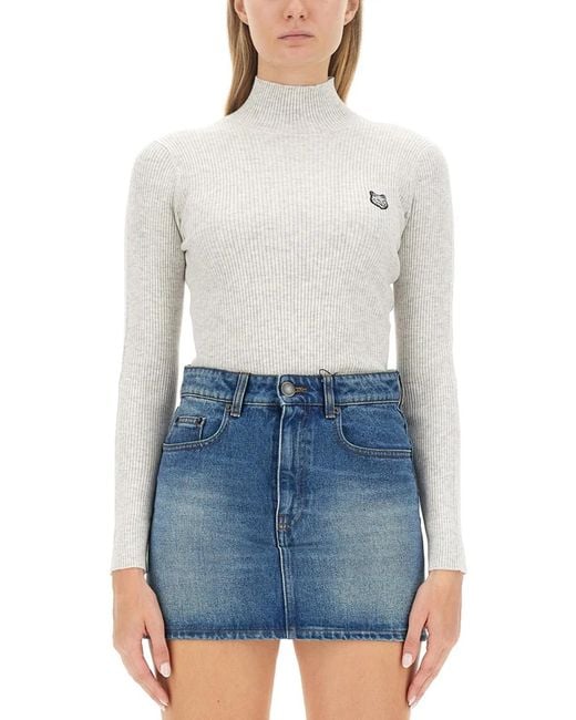 Maison Kitsuné Blue Maison Kitsuné Fox Patch Jersey
