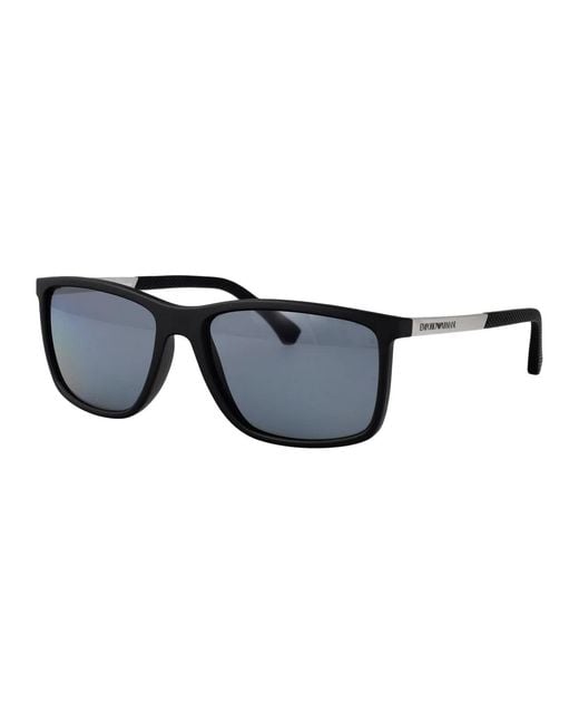 Emporio Armani Blue Rubber Injected Sunglasses for men