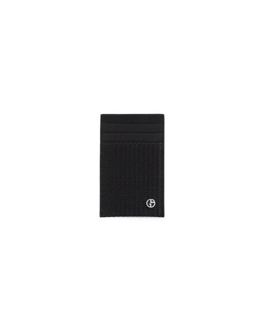 Giorgio Armani Black Credit Card Holder for men