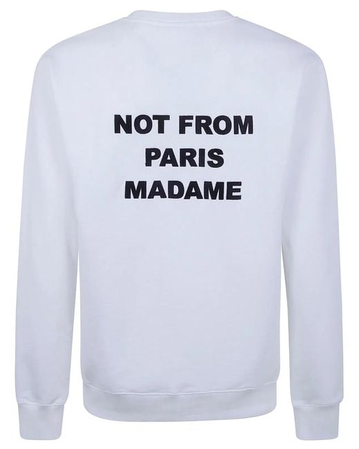 Drole de Monsieur White "Le Sweatshirt Slogan" Sweatshirt for men