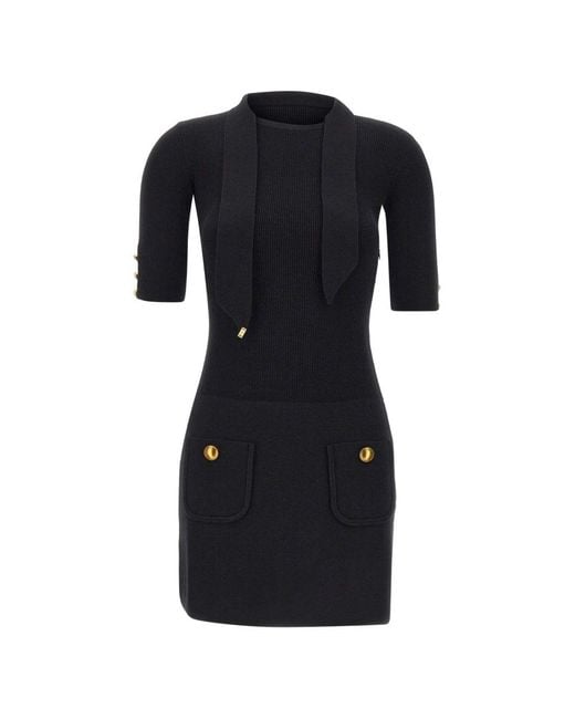 Elisabetta Franchi Black Embellished Mini Dress
