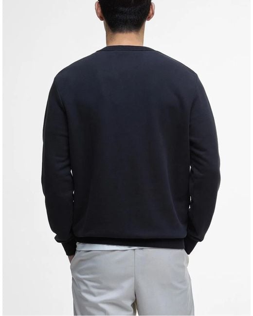 Barbour Blue Jason Logo Technique Crew Sweatshirt for men