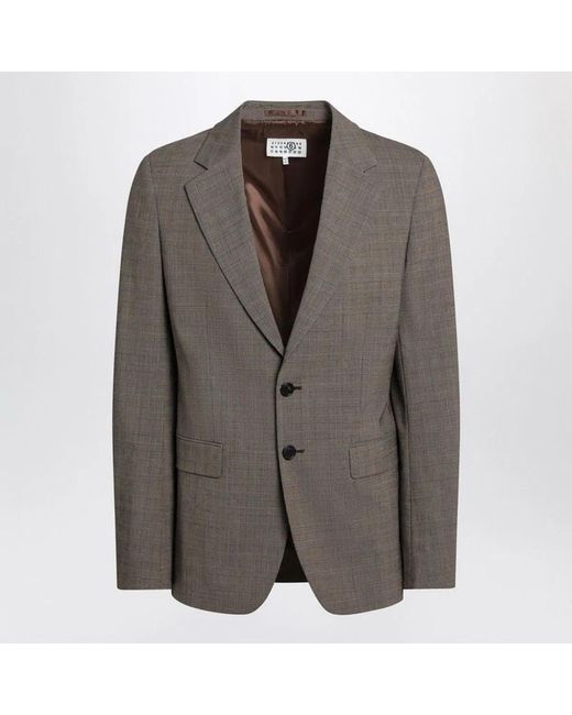 MM6 by Maison Margiela Brown Single-Breasted Jacket for men