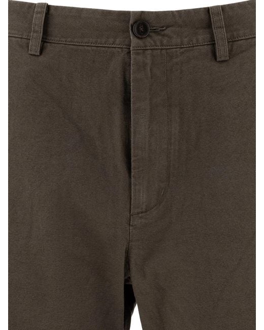 Vince Gray Cotton And Linen Cargo Shorts for men