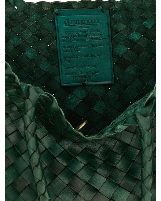 Dragon Diffusion Green 'Santa Croce Big' Shoulder Bag