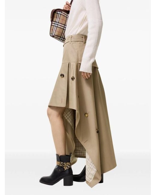 Burberry Natural Cotton Long Skirt