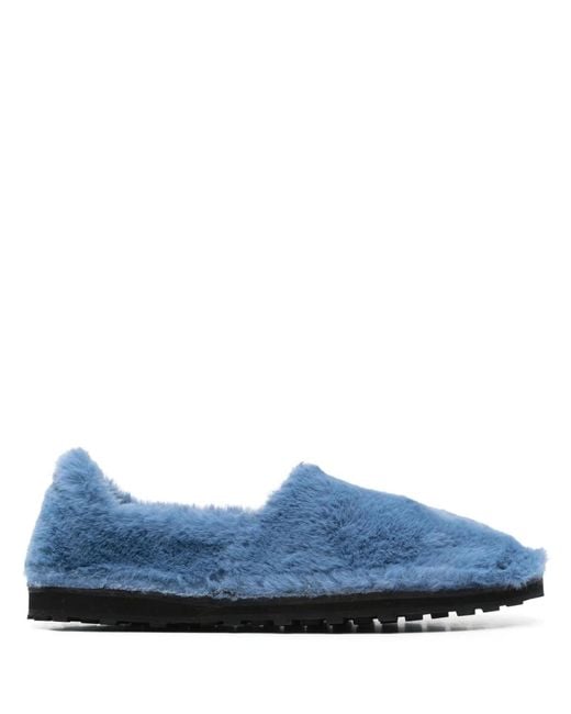 Marni Blue Faux Fur Slip-On Loafers for men