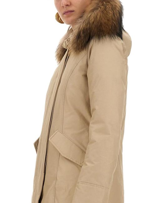 Woolrich Natural Arctic Raccoon Parka