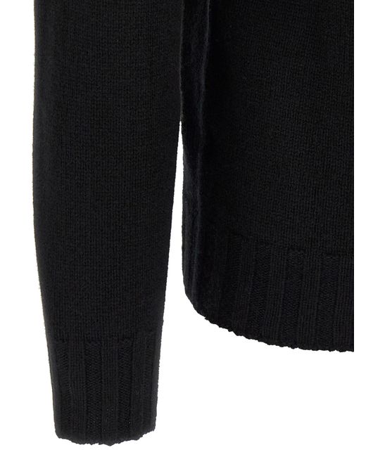 Oliver Lattughi Black Cashmere V-Sweater for men