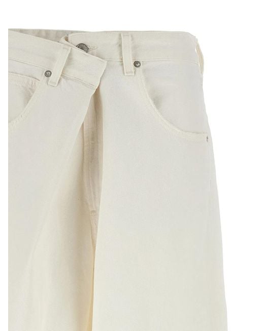 Agolde White 'Vana Fold' Jeans