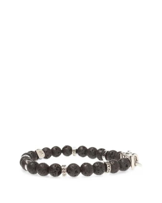Ferragamo White Brass Bracelets for men