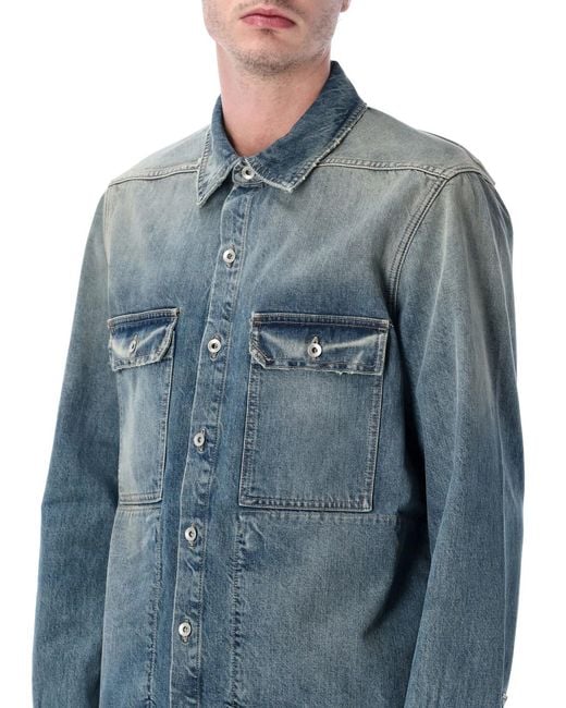 Rick Owens Blue Outershirt for men
