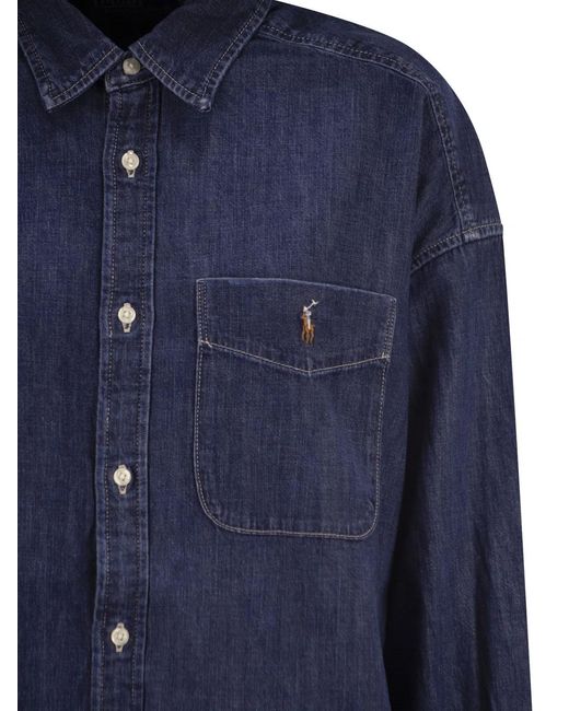 Polo Ralph Lauren Blue Long-Sleeved Denim Shirt