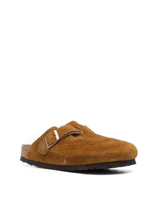 Birkenstock Brown Boston Shearling Sandals