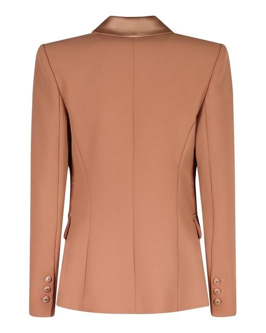 Elisabetta Franchi Brown Crepe Blazer