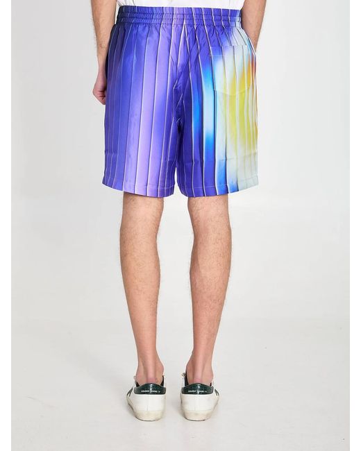 Casablanca Blue Shockweave Shorts for men