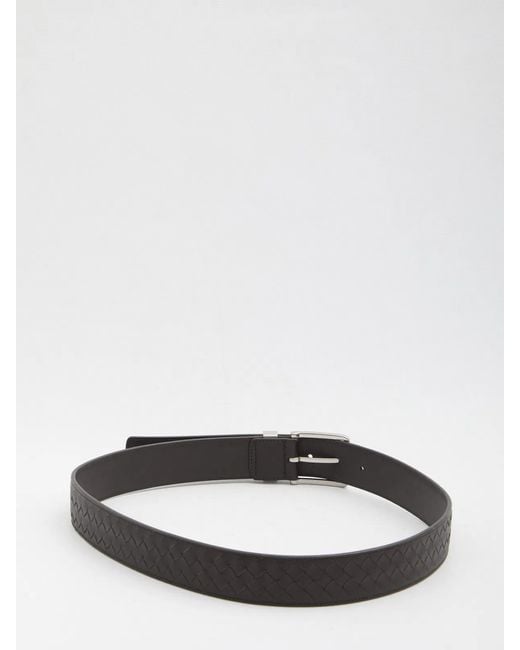 Bottega Veneta White Intreccio Loop Belt for men