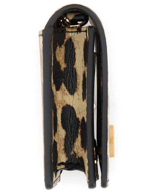 Ganni Metallic Bou Card Holder With Animal Motif