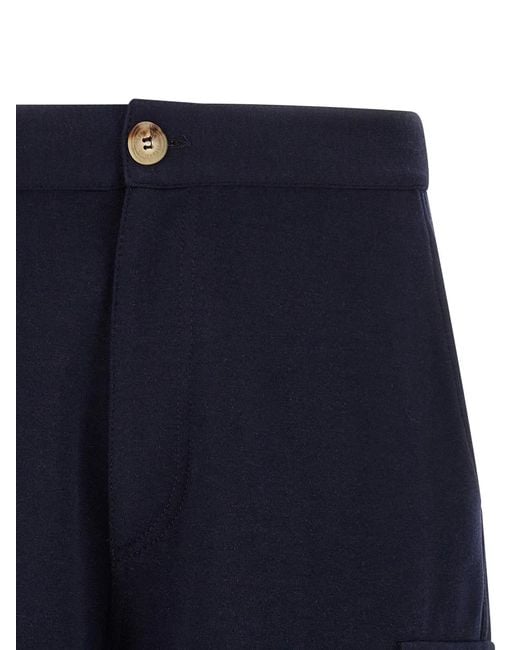 Brunello Cucinelli Blue Cargo Bermuda Shorts for men