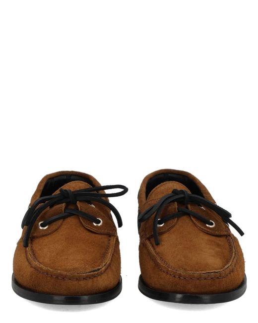 Aeyde Brown Harris Suede Loafer
